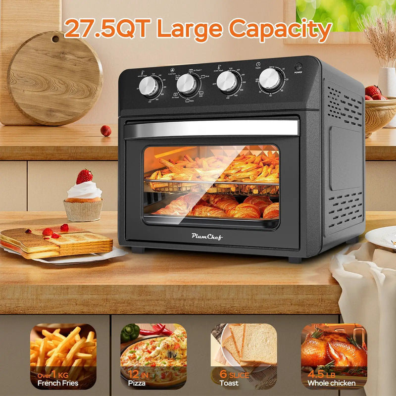 Plum Chef Air Fryer Oven 27.5QT, 6-in-1 Countertop Convection Oven by HouseOfZazla