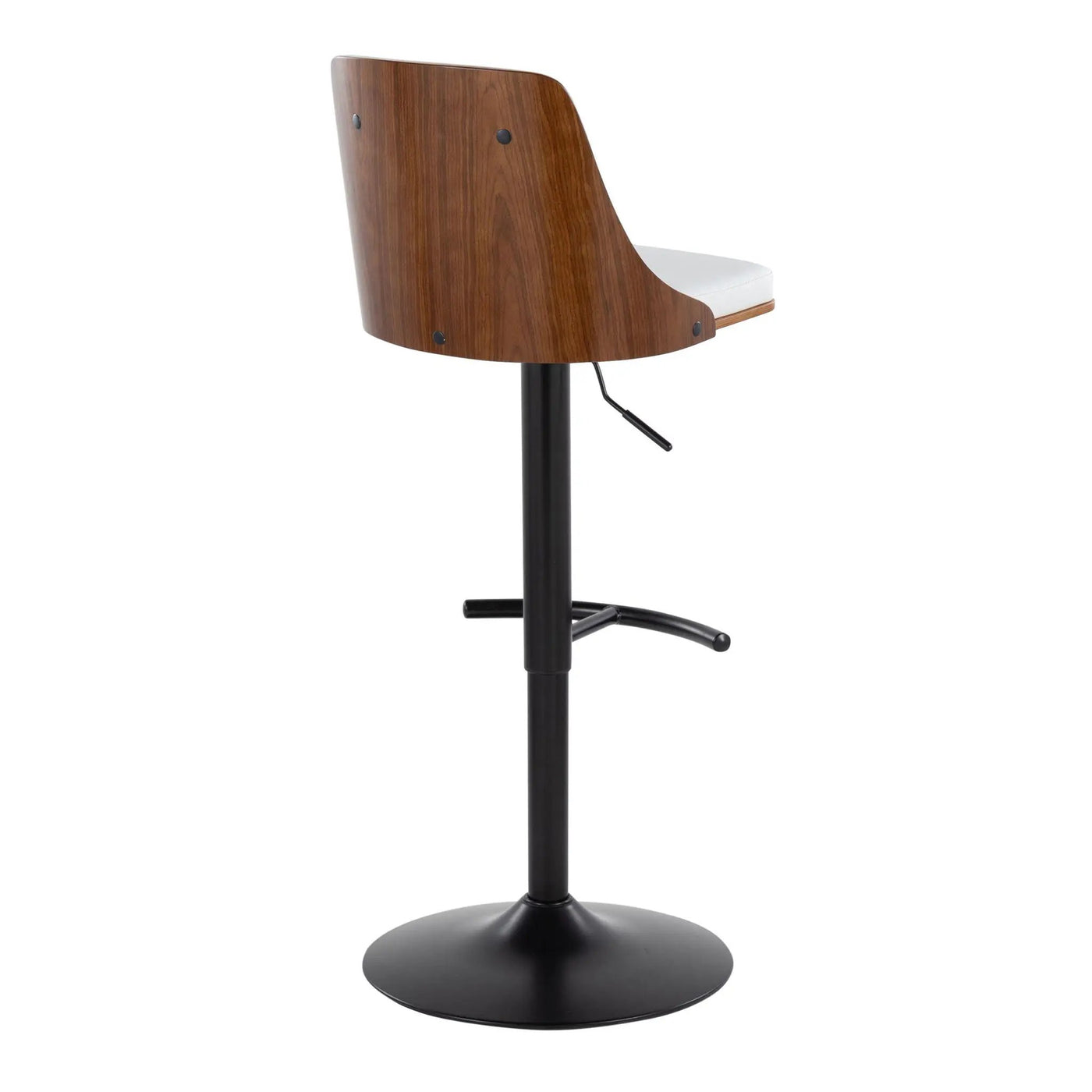 Gianna - Mid Century Modern Adjustable Barstool, Swivel With Rounded T Footrest (Set of 2) by HouseOfZazla