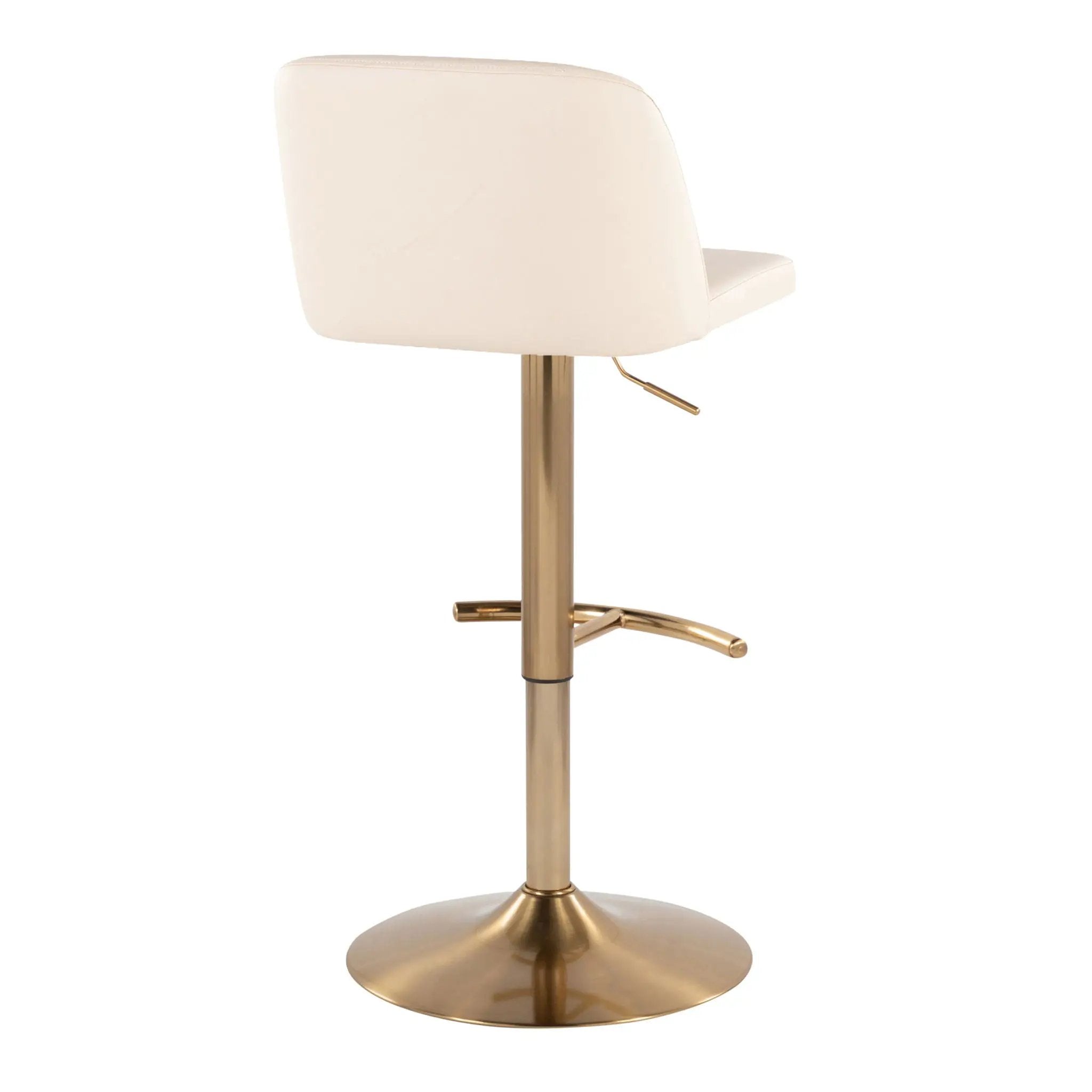Toriano - Contemporary Adjustable Barstool With Swivel With Rounded T Footrest (Set of 2) by Unique Piece Furniture