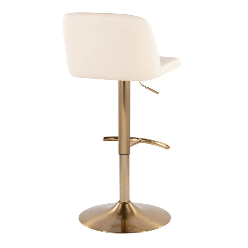 Toriano - Contemporary Adjustable Barstool With Swivel With Rounded T Footrest (Set of 2) by Unique Piece Furniture