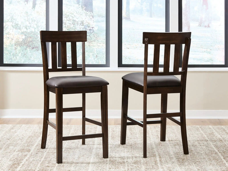Haddigan - Upholstered Barstool (Set of 2) - Dark Brown by Unique Piece Furniture