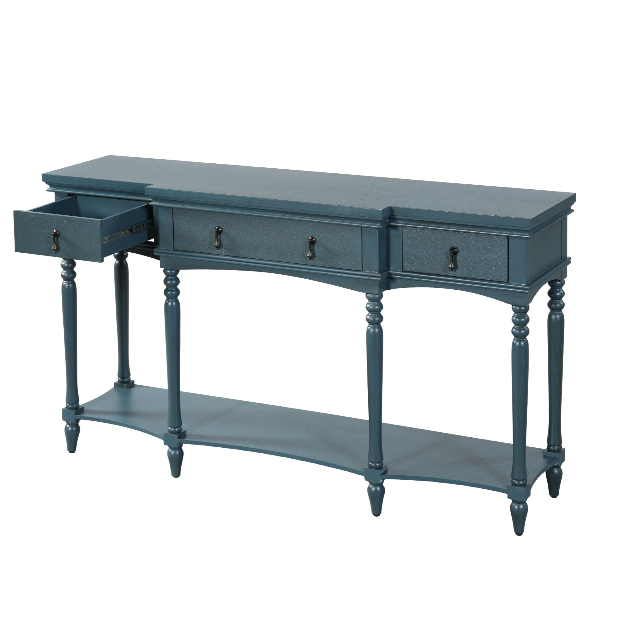 Retro Console Table With 3 Soft Close Drawers by HouseOfZazla