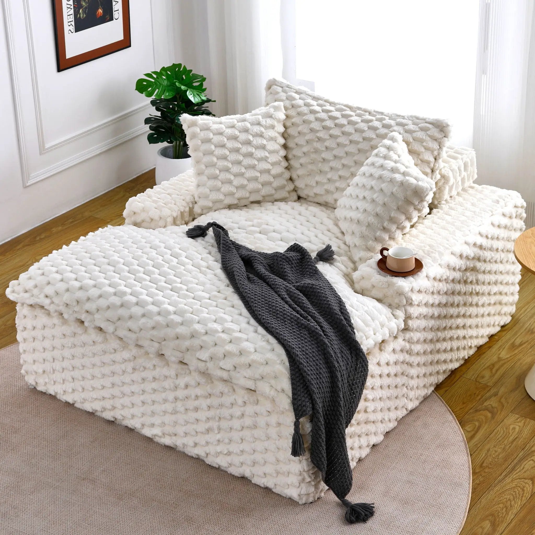 Harbor - Luxury Sofa Turtle Fleece Fabric by Unique Piece Furniture