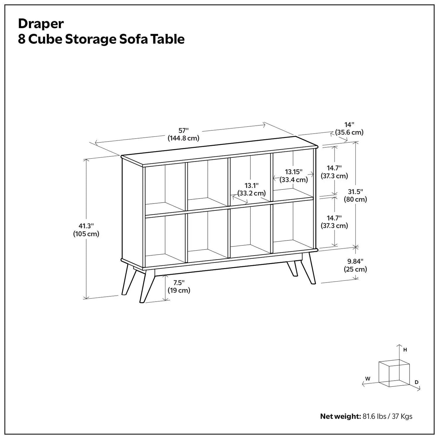 Draper - Handcrafted Low Bookcase by HouseOfZazla