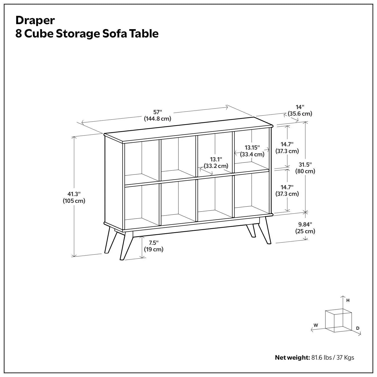 Draper - Handcrafted Low Bookcase by HouseOfZazla
