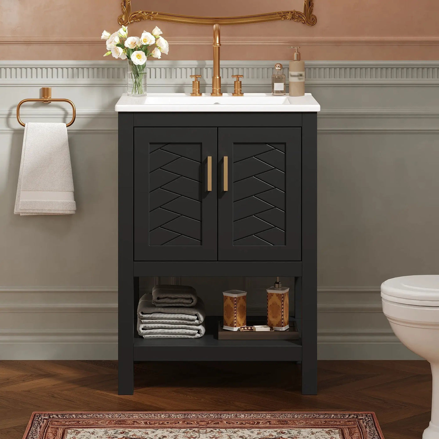 Modern Bathroom Vanity With Elegant Twill Design by HouseOfZazla