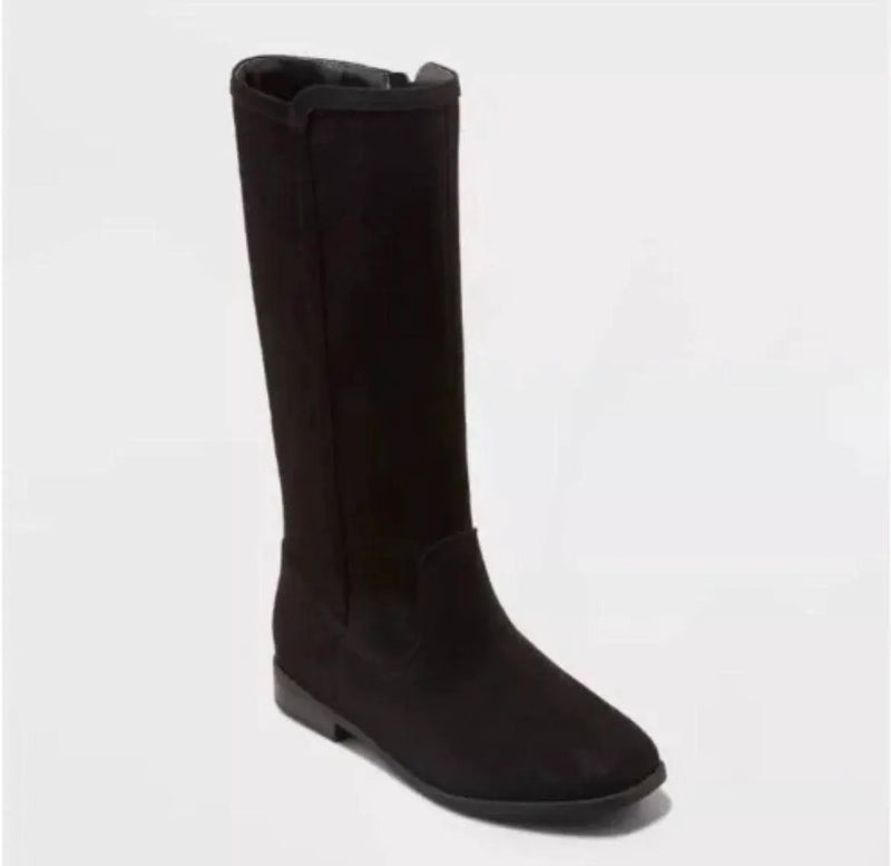 Cat & Jack Mylah Black Tall Kids Boots New Black Boots by Selzalot