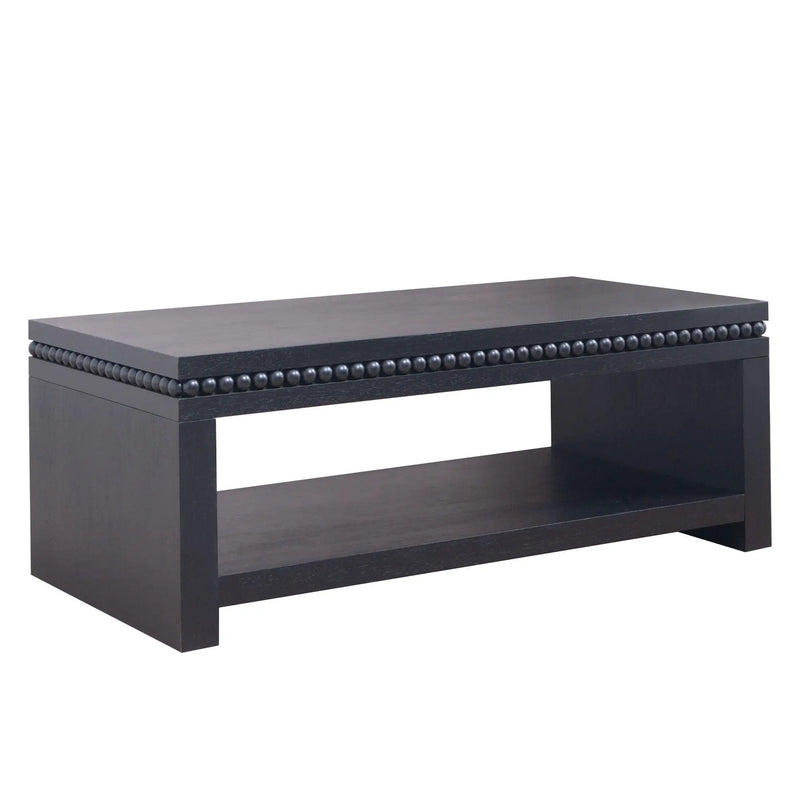 Modern Coffee Table With Beaded Trim by Unique Piece Furniture