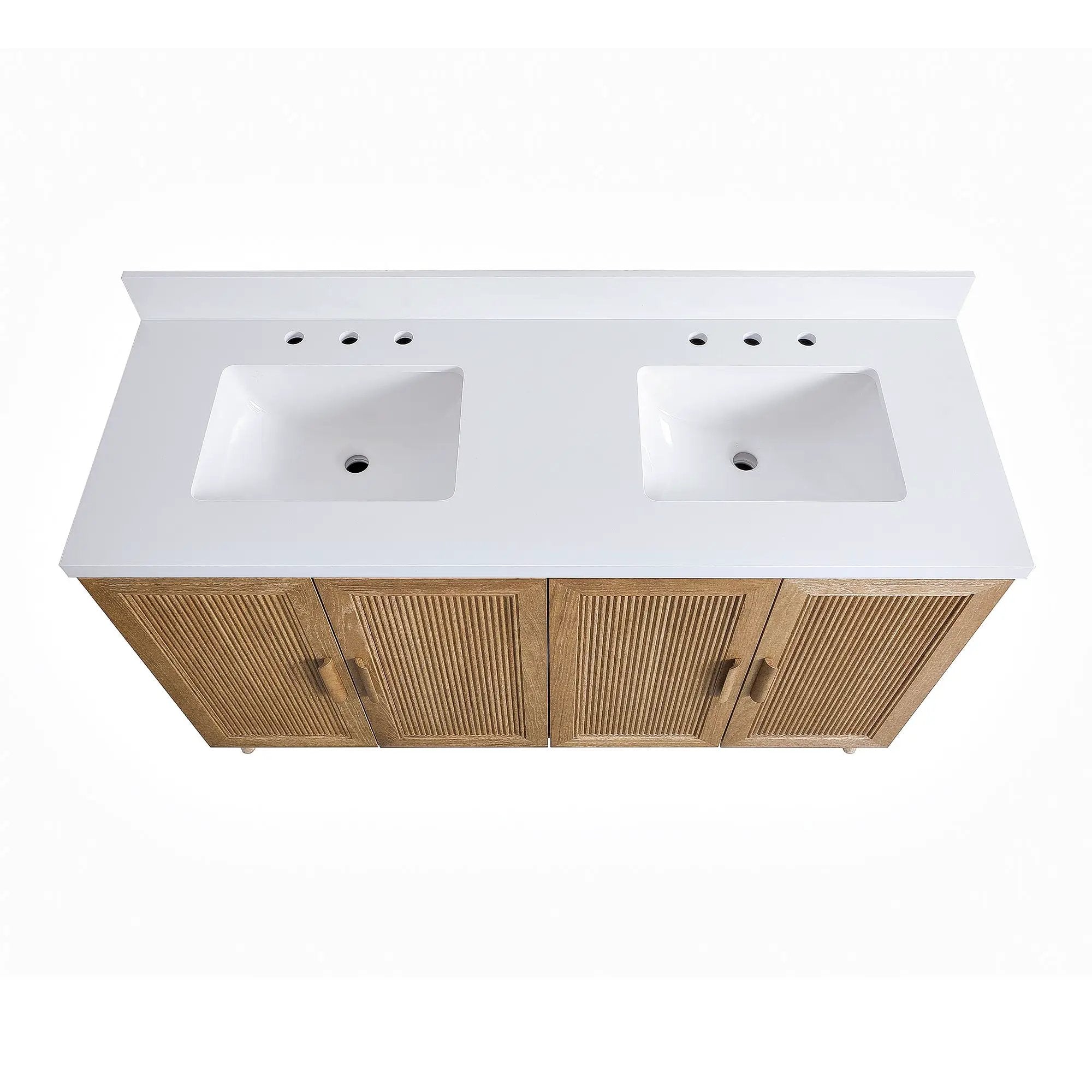 Fully Assembled 60'' Light Coffee Single Sink Bathroom Vanity by HouseOfZazla
