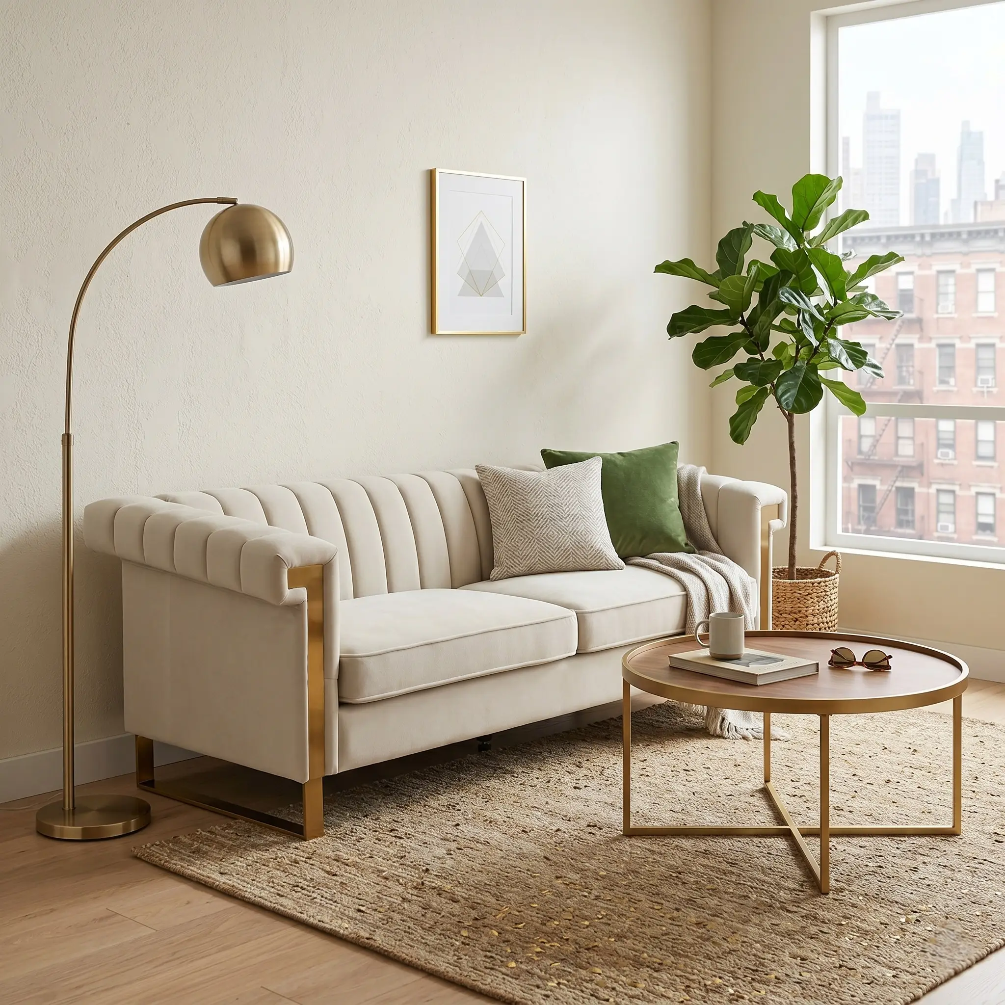 FX-P81B-CW Velvet Sofa by HouseOfZazla