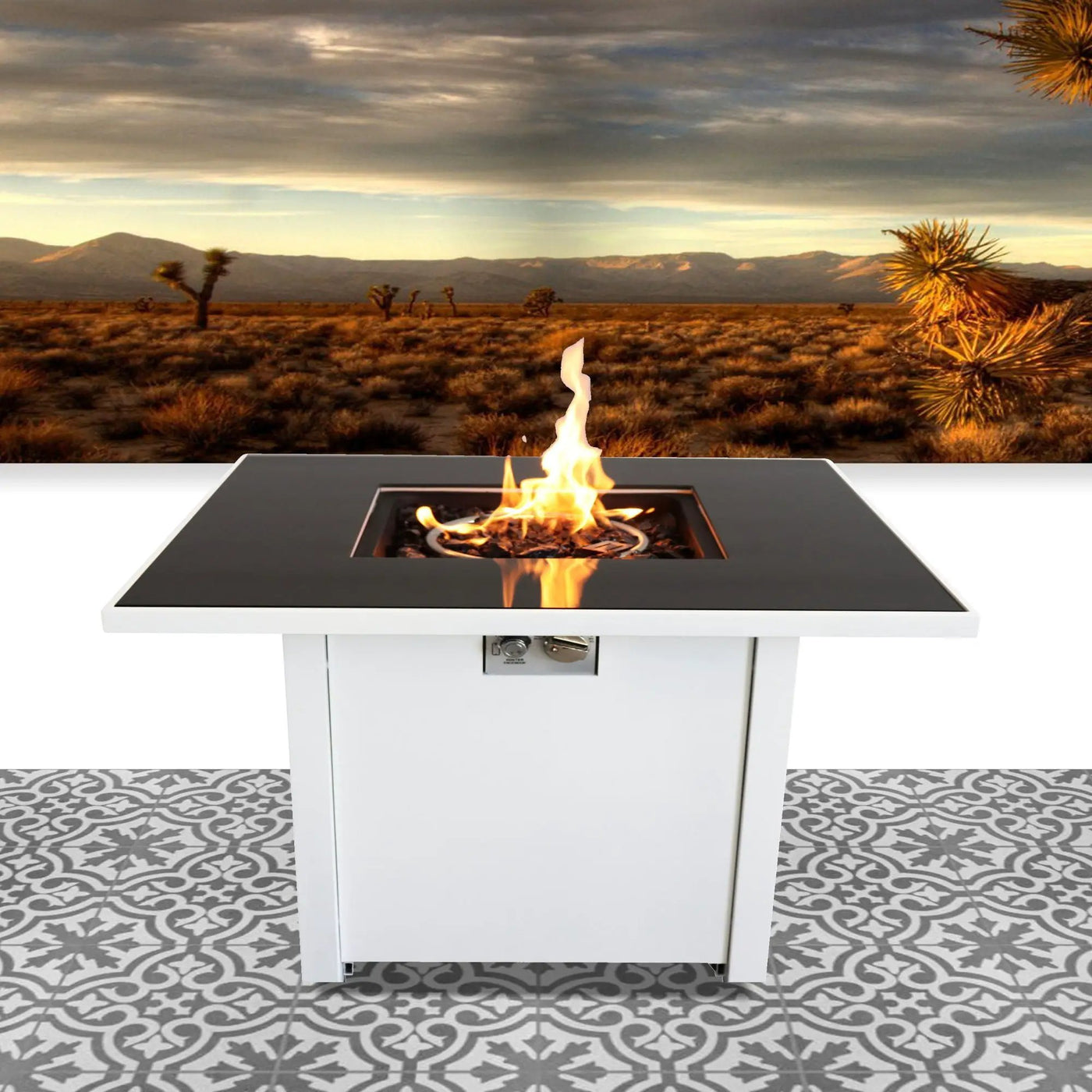 Powdercoated Fire Pit With Top by Unique Piece Furniture