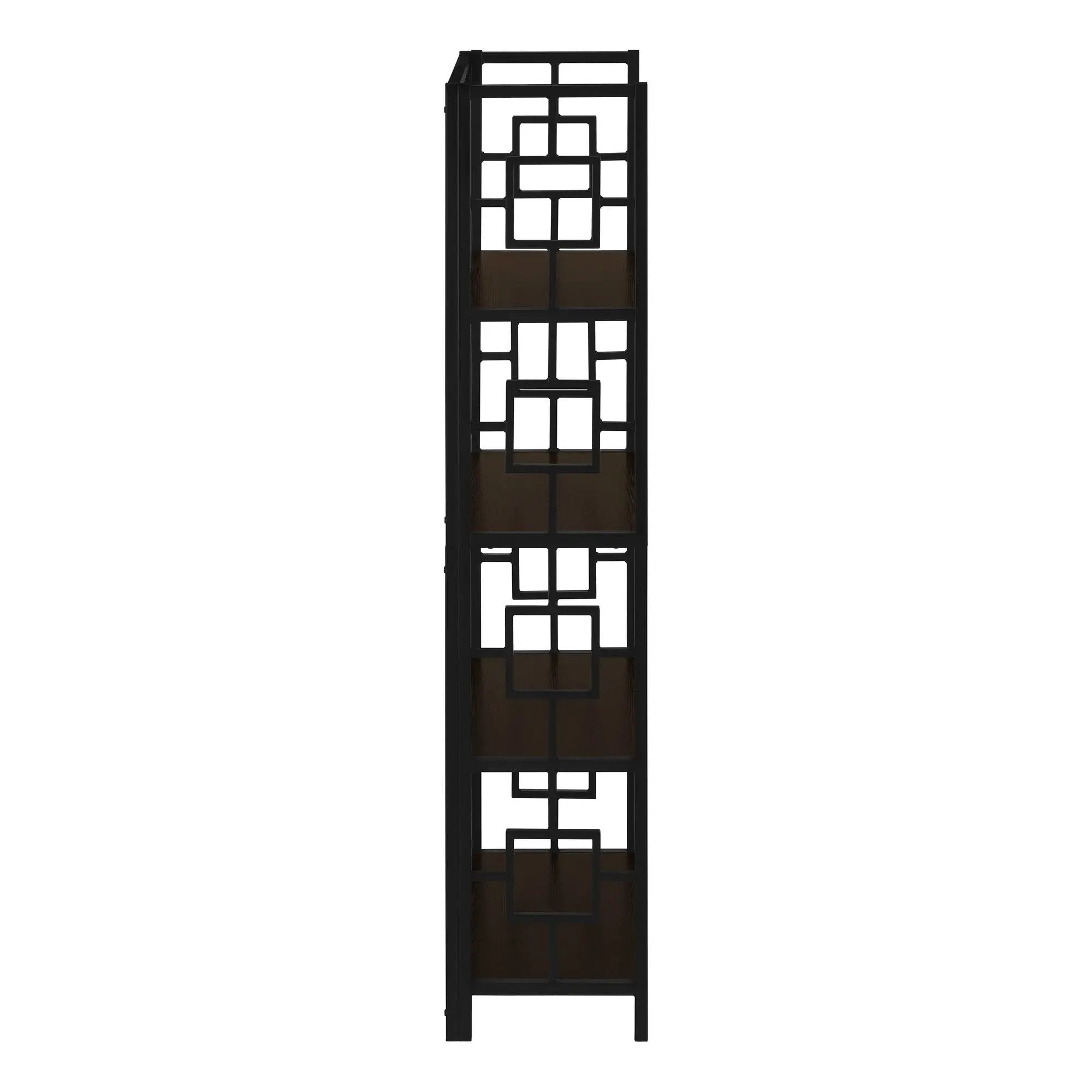 Bookshelf, Bookcase, Etagere, 4 Tier, For Office, Contemporary & Modern - Espresso by Unique Piece Furniture