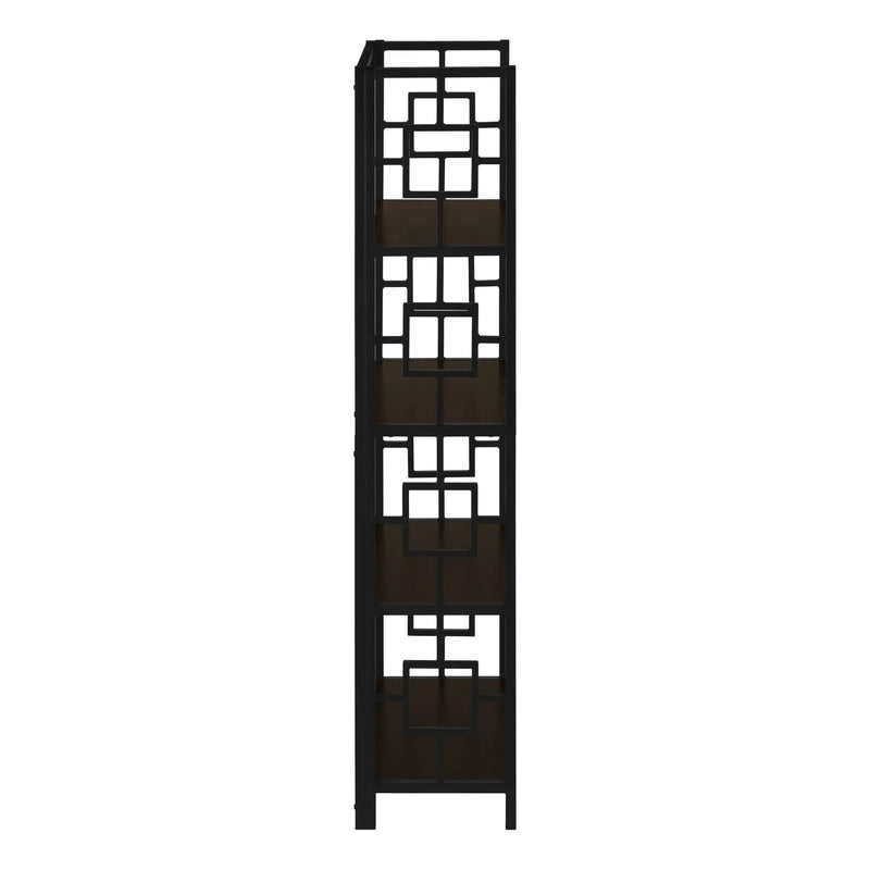 Bookshelf, Bookcase, Etagere, 4 Tier, For Office, Contemporary & Modern - Espresso by Unique Piece Furniture