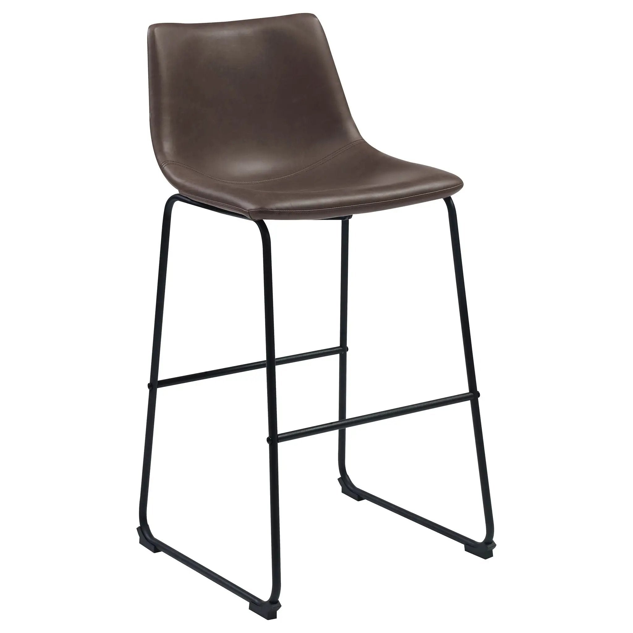 Michelle Upholstered Bar Chair Brown (Set of 2) by Unique Piece Furniture