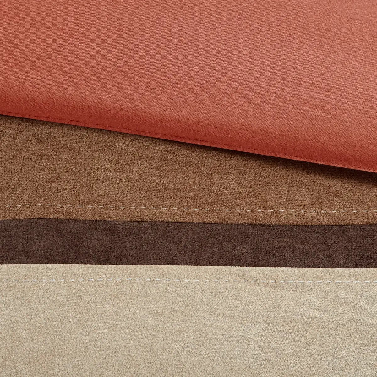 7 Piece Faux Suede Comforter Set - Coral King by HouseOfZazla