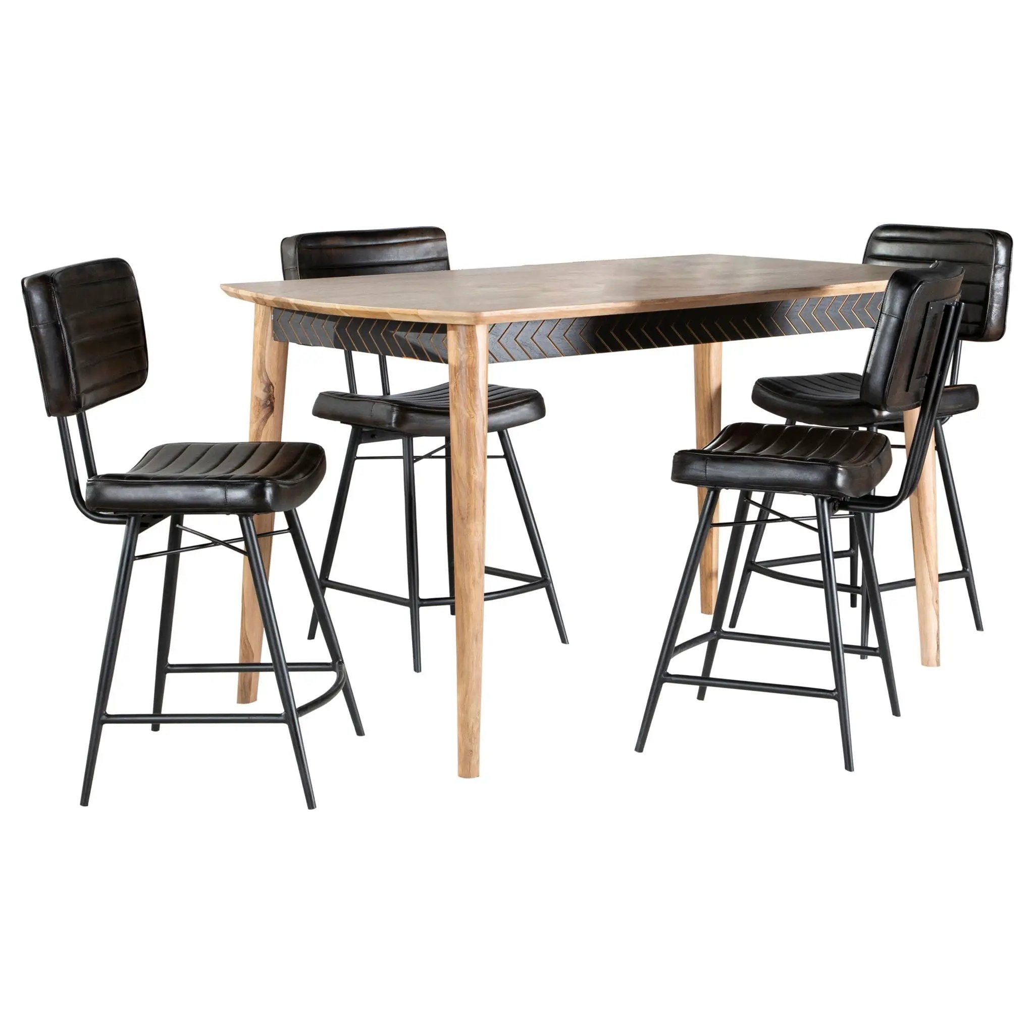 Partridge 5-piece Counter Dining Set Sheesham and Espresso by Unique Piece Furniture