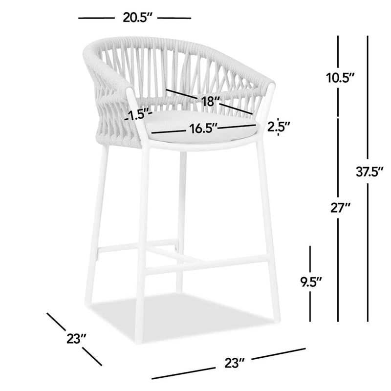 Maiden - Patio Counter Stool Sunproof Olefin (Set of 2) by HouseOfZazla