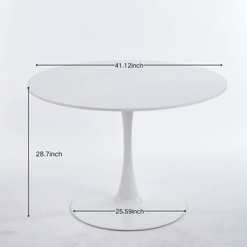 Mid-Century Tulip Dining Table With Round Top by Unique Piece Furniture
