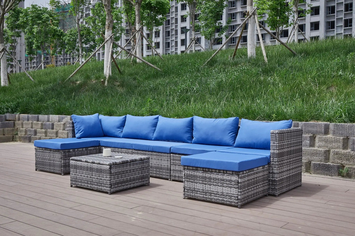 Patio Sofa With Cushions by HouseOfZazla
