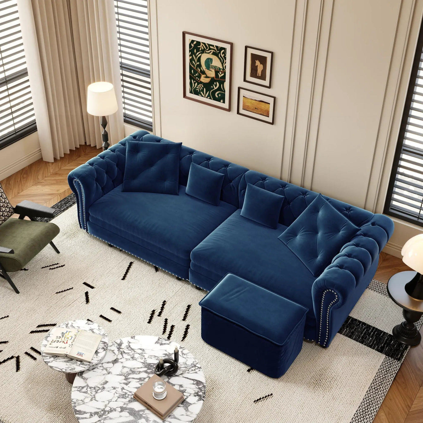 3 In 1 Convertible Sleeper Sofa Bed With Movable Ottoman by HouseOfZazla