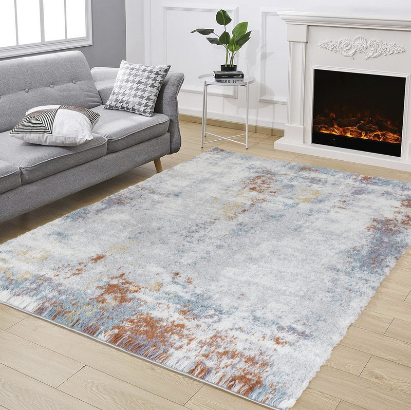Loft Shag - 5' 3" X 7' Shaggy Area Rug - Gray - Polypropylene by HouseOfZazla