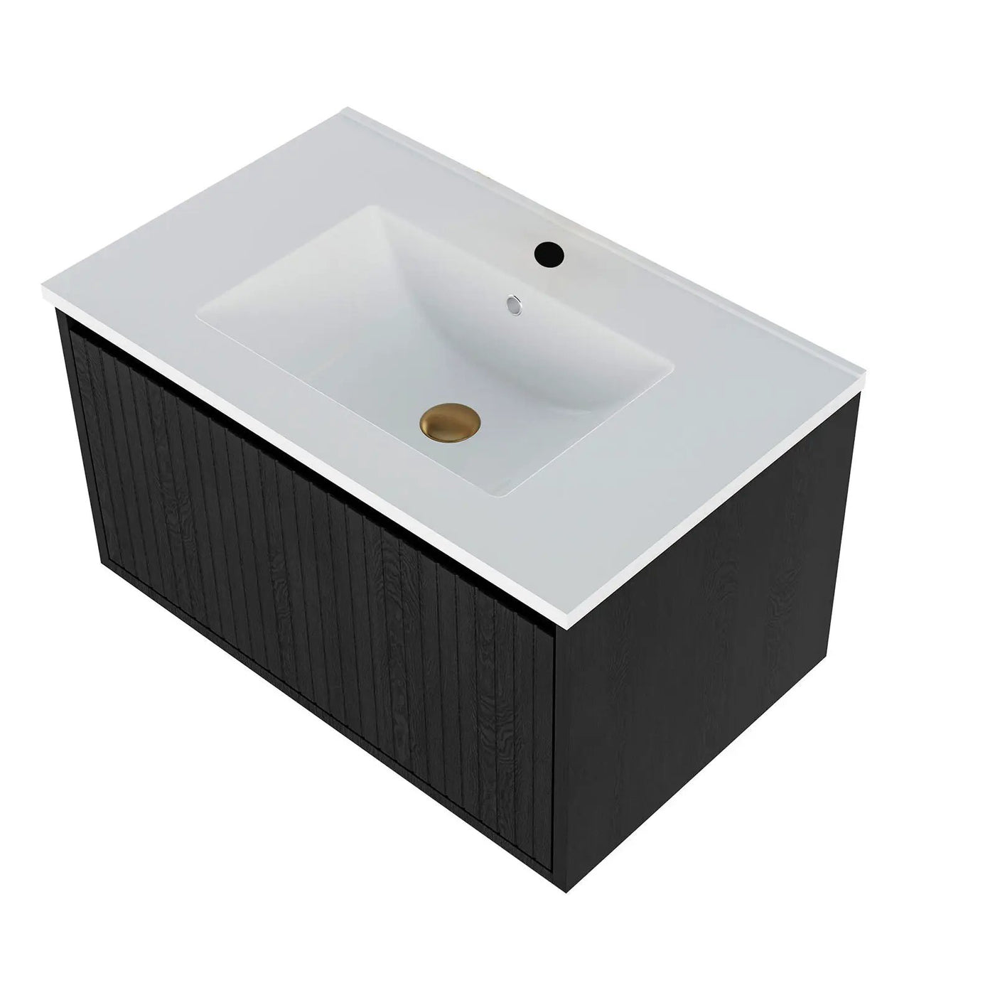 Wall Mounted Floating Bathroom Vanity With Sink And Drawers by HouseOfZazla