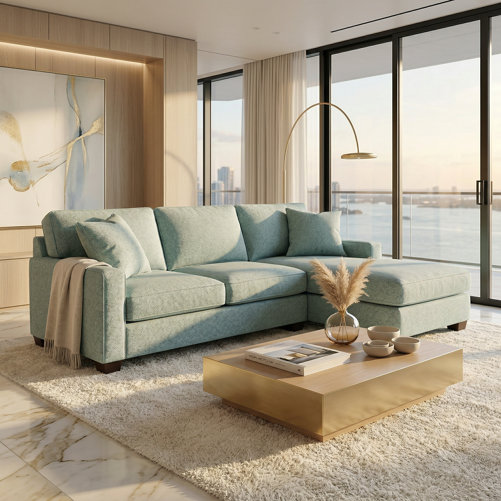 Clifford Sectional Sofa – Made in USA with Custom Fabric Options by HouseOfZazla