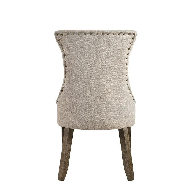 Gabrian - Side Chair (Set of 2) - Two-Tone Beige Fabric & Reclaimed Gray by Unique Piece Furniture