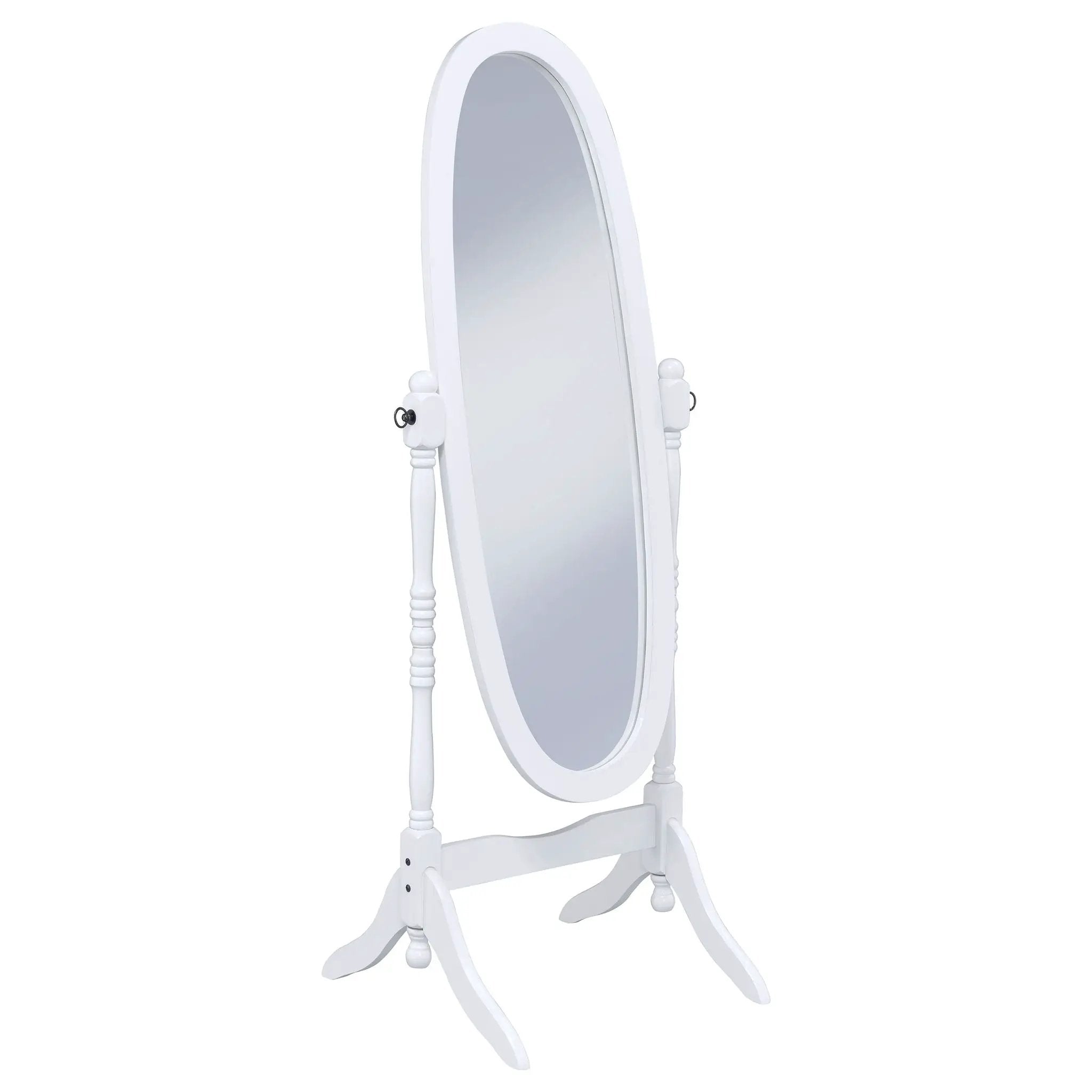 Foyet Wood Adjustable Full Length Cheval Mirror White by Unique Piece Furniture