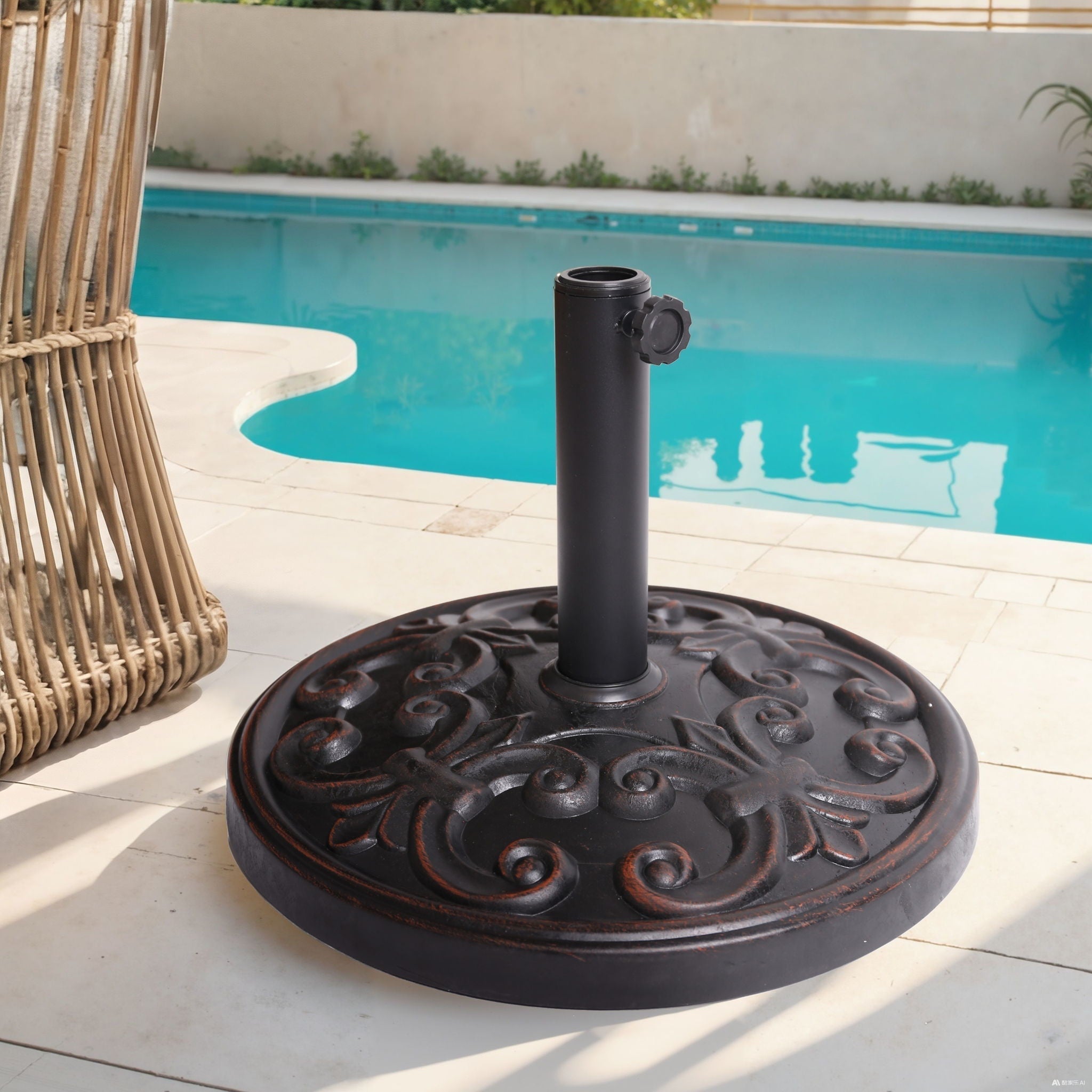Gobi Resin Umbrella Base - Bronze by HouseOfZazla