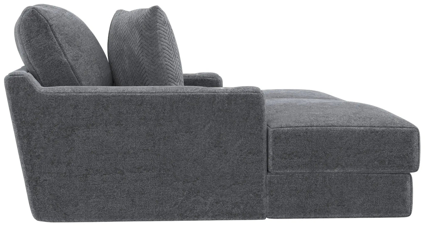Cozy - 2 Piece Double Wide Chaise With USB Charging Ports by Unique Piece Furniture