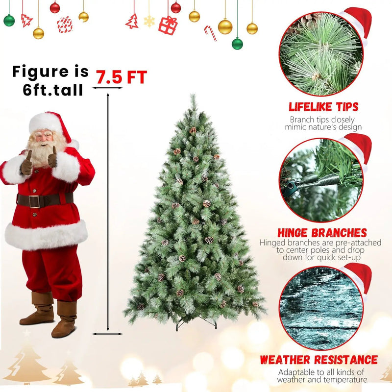 8 Ft The Full-Bodied Pre-Decorated Pinecone Christmas Tree by HouseOfZazla