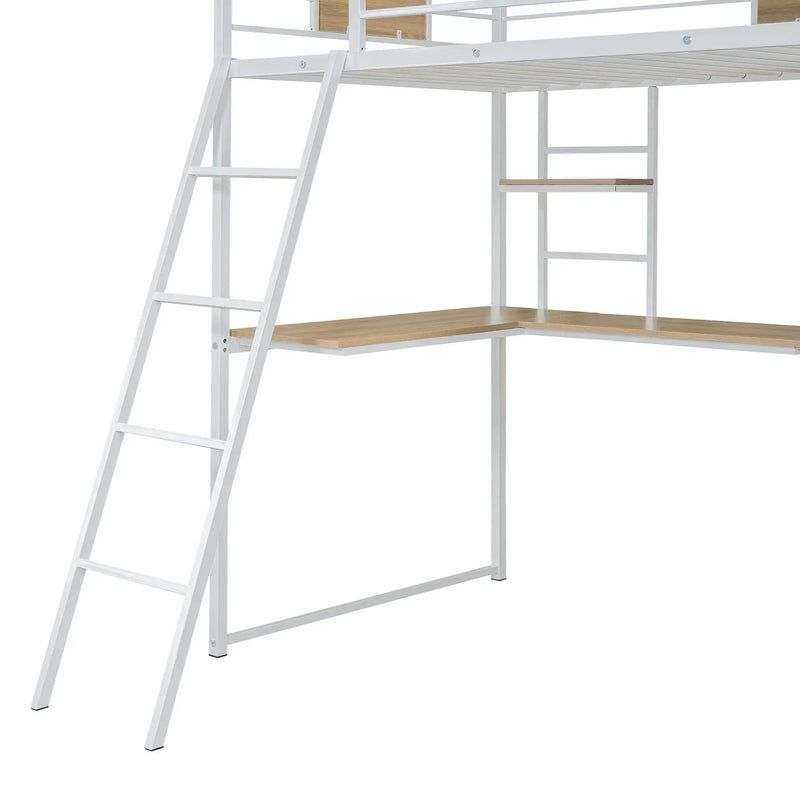 Loft Bed With L Shape Desk And Wardrobe by HouseOfZazla
