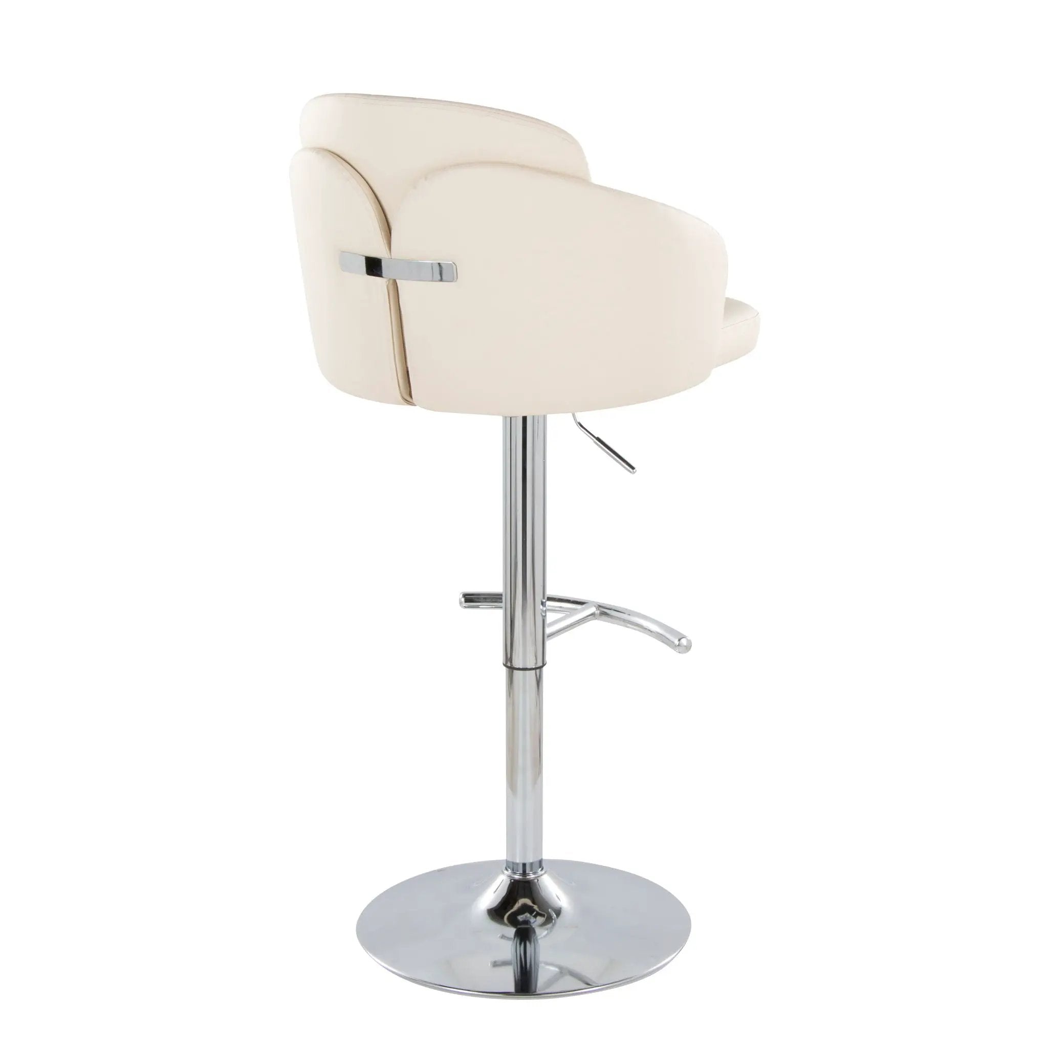 Dahlia - Contemporary Adjustable Barstool With Swivel With Rounded T Footrest (Set of 2) by Unique Piece Furniture