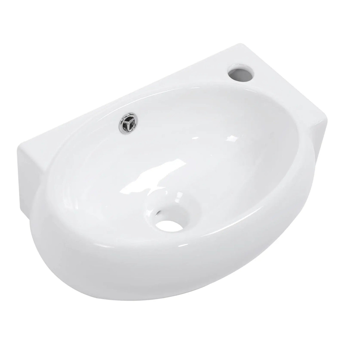 Modern Aesthetic Rectangle Wall Mount Bathroom Sink With Single Faucet Hole by HouseOfZazla