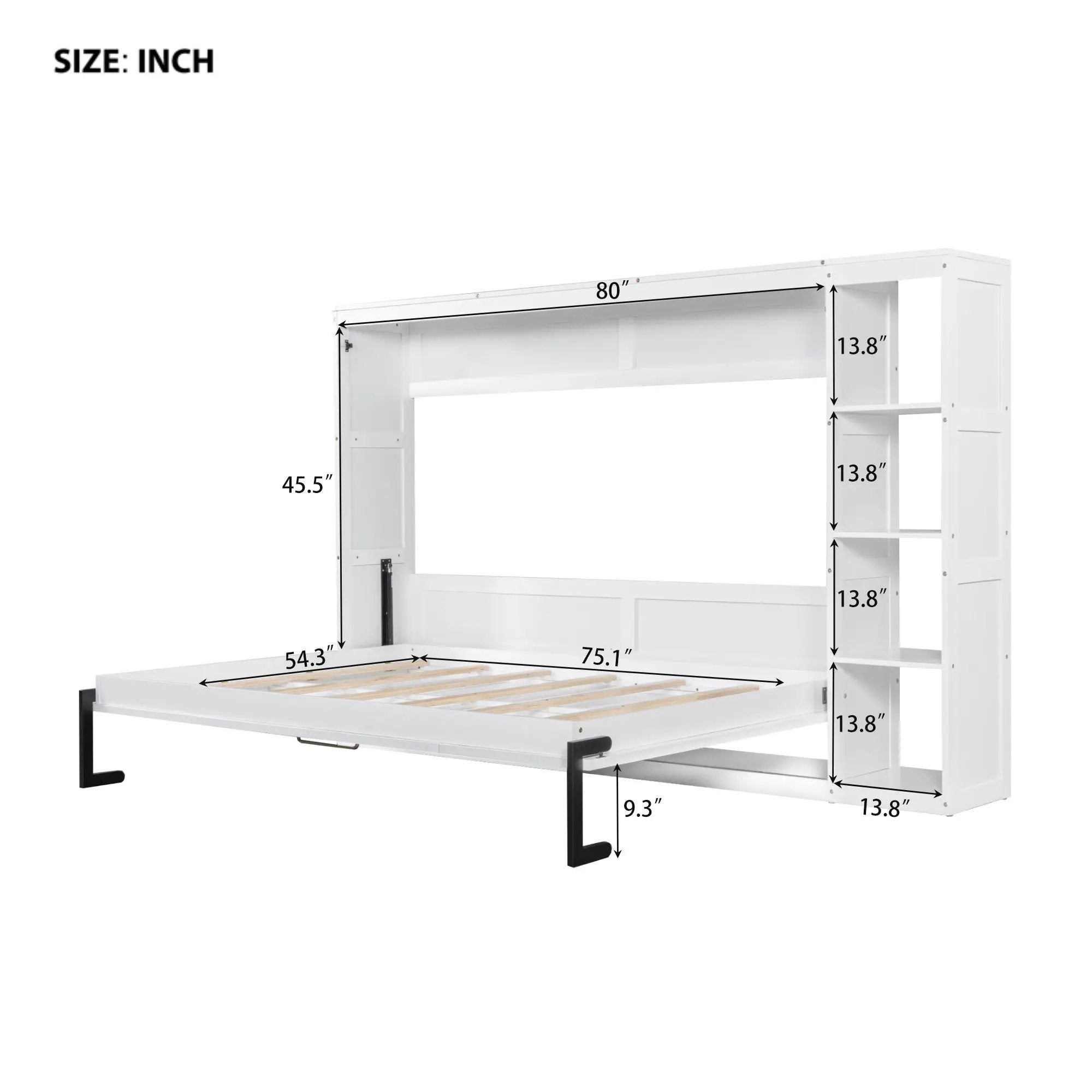 Murphy Bed With Bookshelf And Storage by Unique Piece Furniture