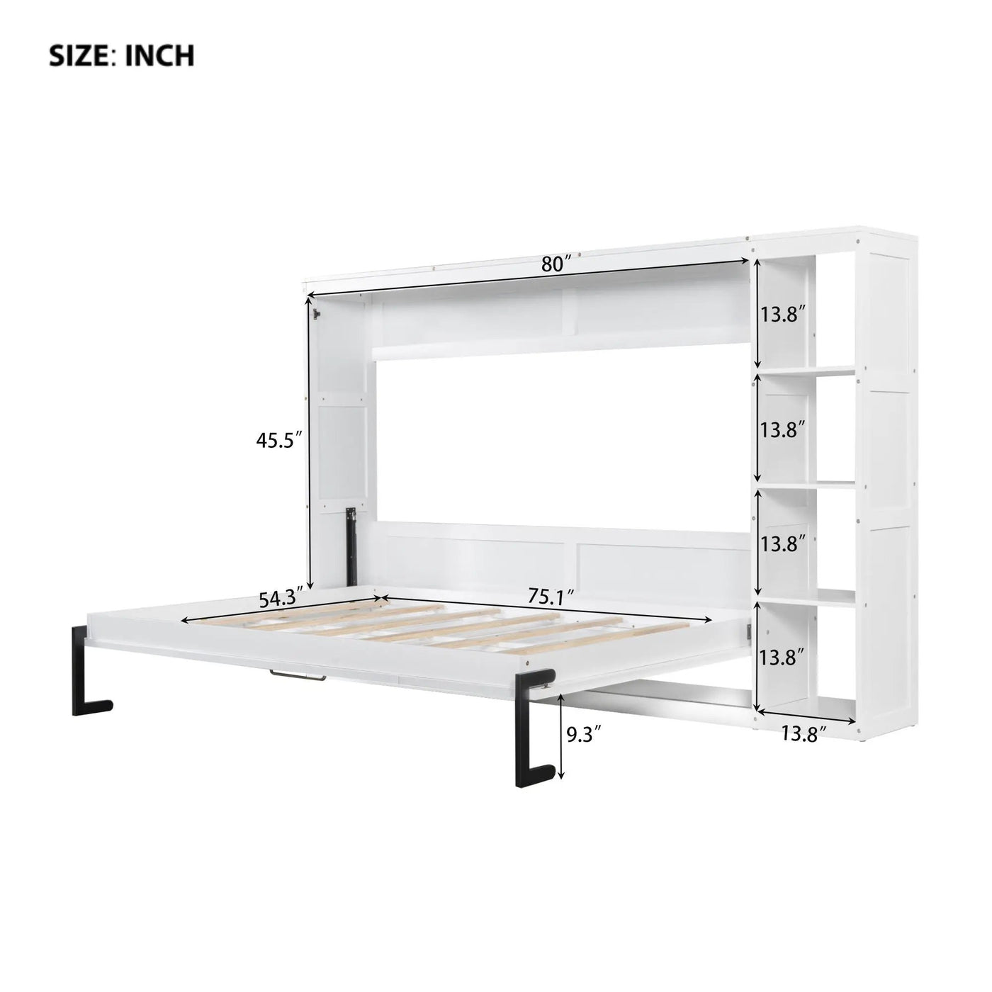 Murphy Bed With Bookshelf And Storage by HouseOfZazla