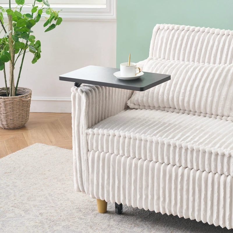 Pull Out Sofa With Movable Tabletop And USB Ports by Unique Piece Furniture