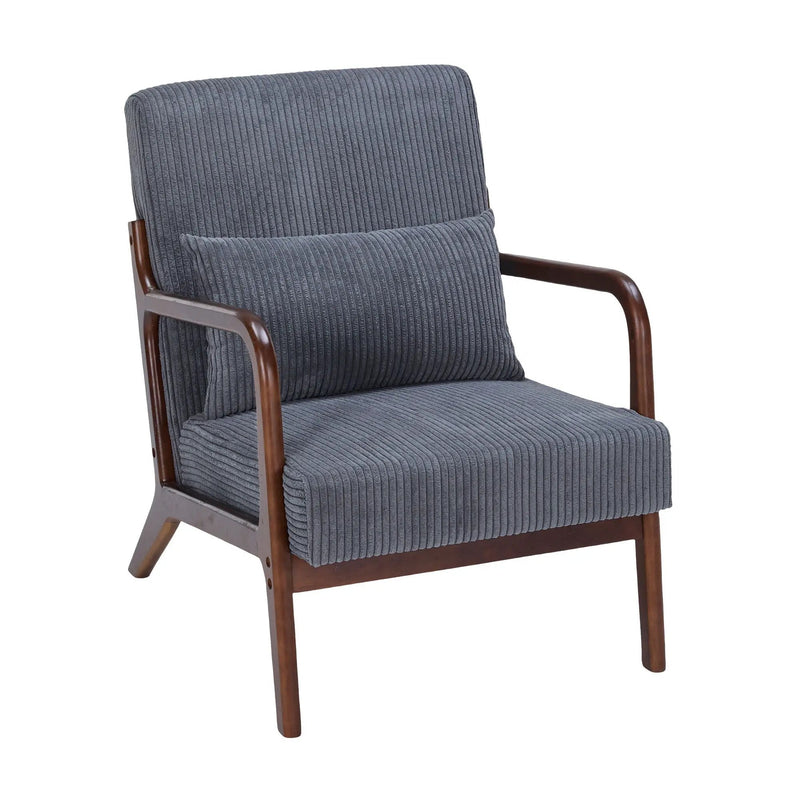 Accent Chair With Pillow And Wood Frame by Unique Piece Furniture
