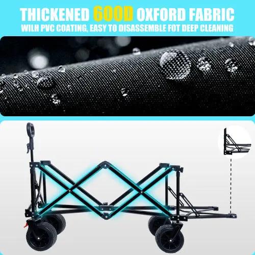 Foldable Wagon with Extended Tailgate and Large All-Terrain Wheels by HouseOfZazla
