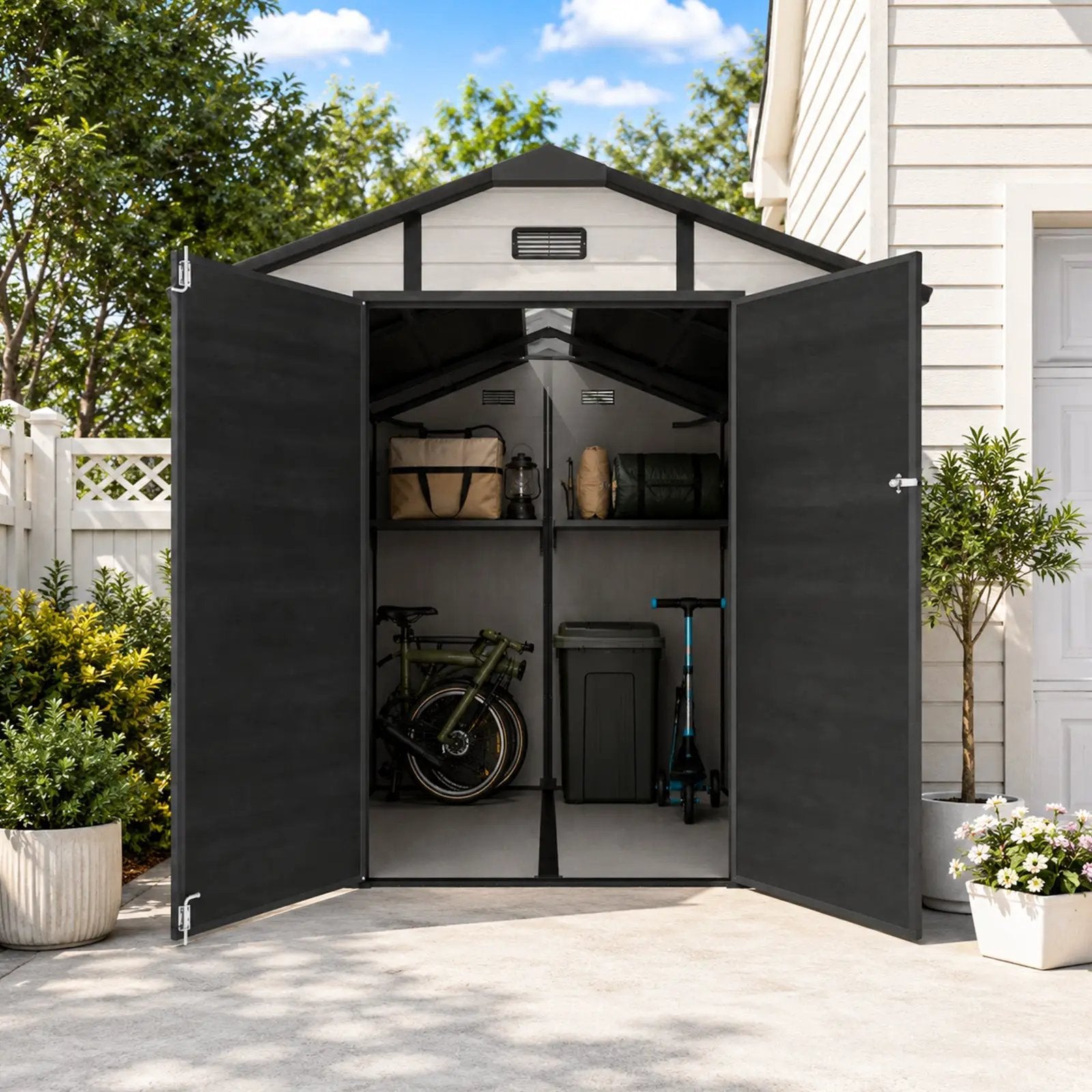8x10 FT Plastic Outdoor Storage Shed by HouseOfZazla