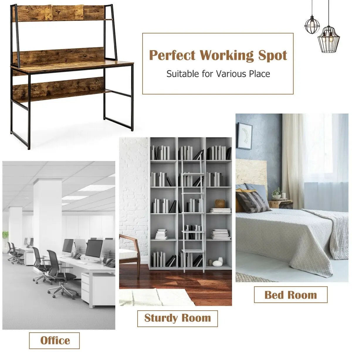 47-Inch Computer Desk Writing Study Table Workstation by DirectDeals