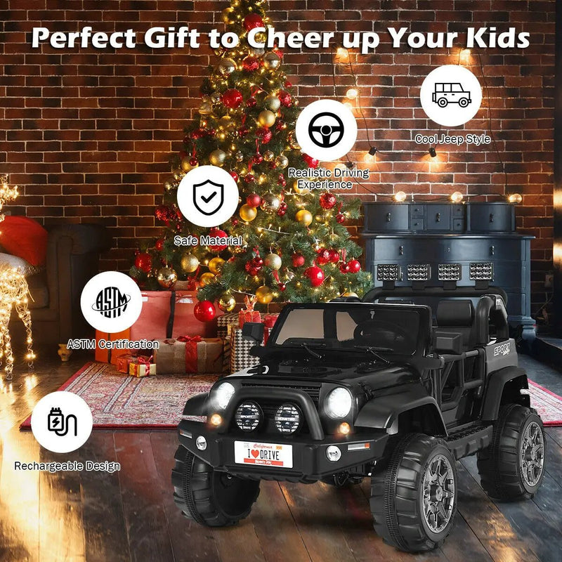 12V 2-Seater Ride on Car Truck with Remote Control and Storage Room by DirectDeals