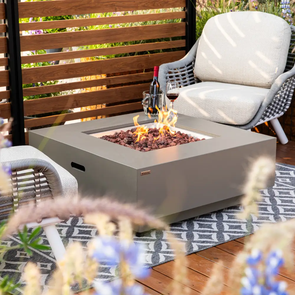 Propane Fire Pit Table Outdoor 50,000 BTU Firepits for Outside CSA Certified by EnvelorHome