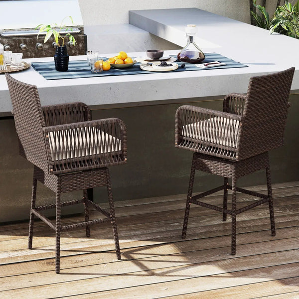 360° Swivel Bar Stool 29" Height with Cushion & Armrests, photo 2 of 16