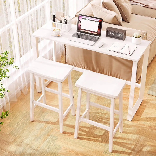 29" Saddle Seat Counter Height Stool Set of 2 with Footrests, photo 2 of 21
