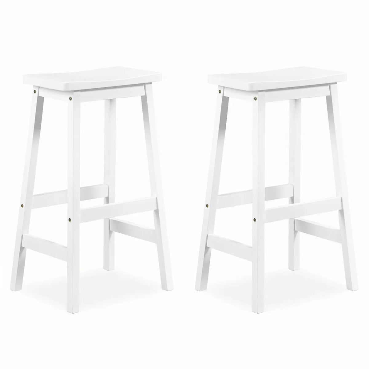 29" Saddle Seat Counter Height Stool Set of 2 with Footrests by DirectDeals