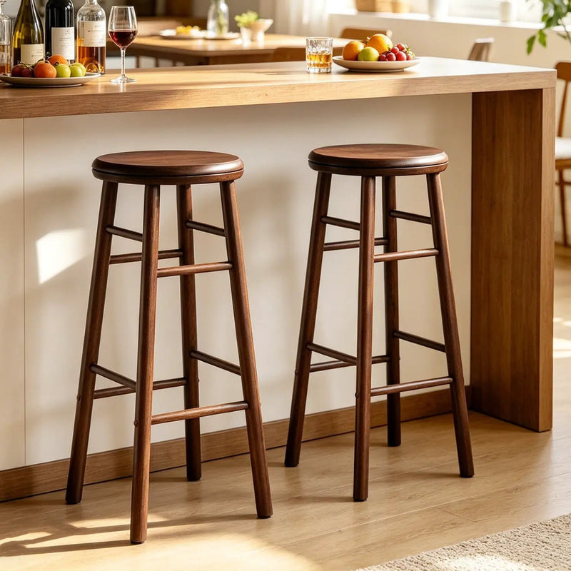 29" Swivel Bar Stools Set of 2 with Footrests by DirectDeals