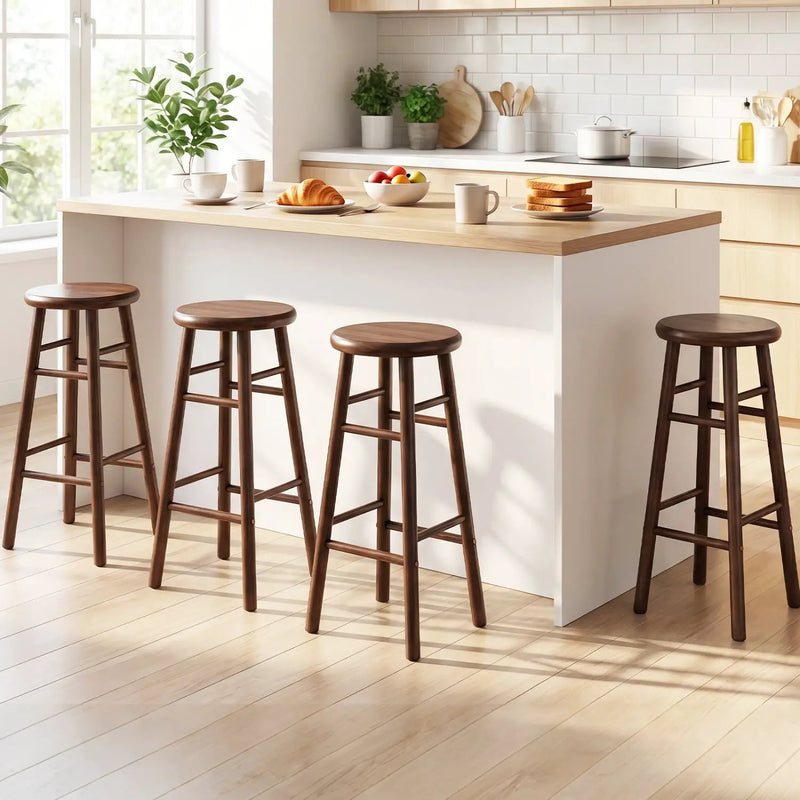 29" Swivel Bar Stools Set of 2 with Footrests by DirectDeals
