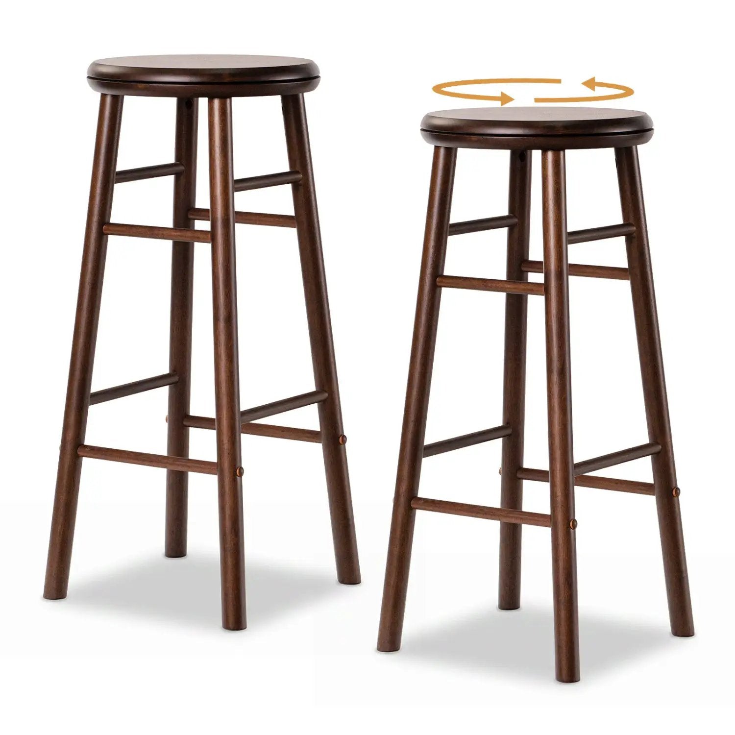 29" Swivel Bar Stools Set of 2 with Footrests by DirectDeals